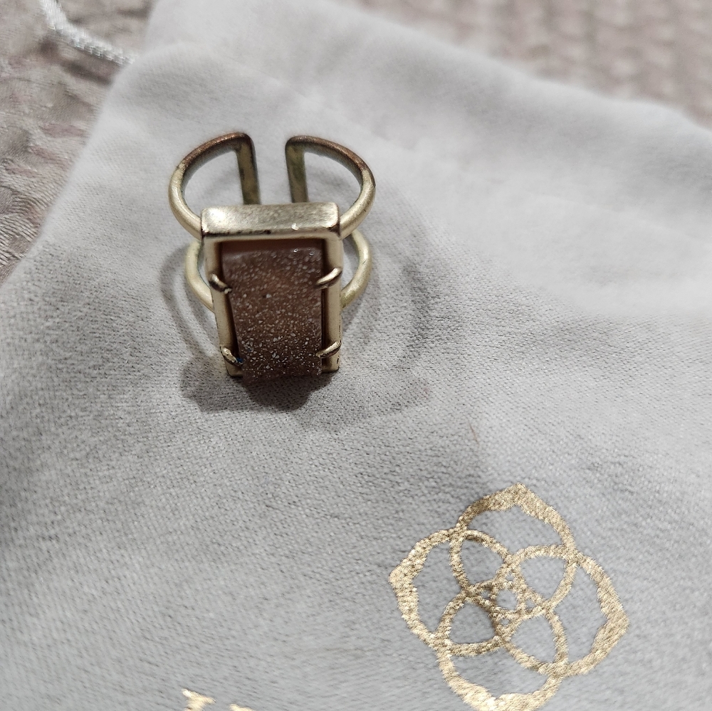 Kendra Scott Lennox Ring with Sand Druzy